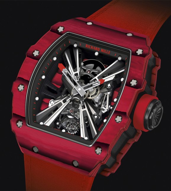 Buy Richard Mille RM 12-01 Tourbillon Red and Black Carbon with Quartz TPT watch Price